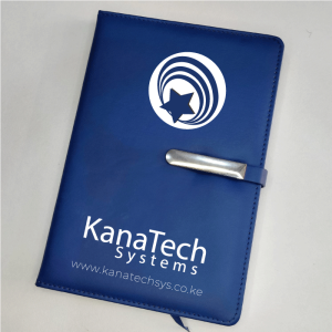 Button flap a5 notebook branding in nairobi