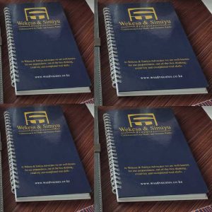 B5 spiral notebook branding in nairobi