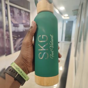 Branded Wood Lid Thermal Flask (600ml) Nairobi