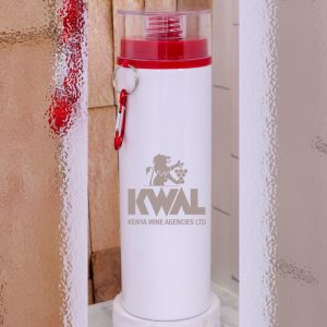 Engraved metallic water bottle (colored lid) in nairobi