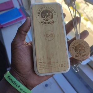 Engraved bamboo power banks